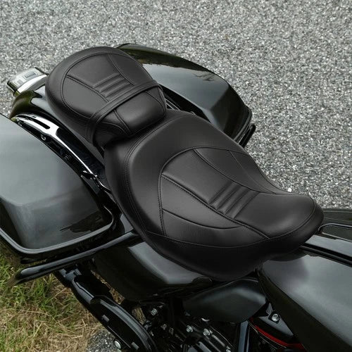 Low-Profile Driver & Passenger Seat Fit For Harley Touring Road Glide 2009-2022