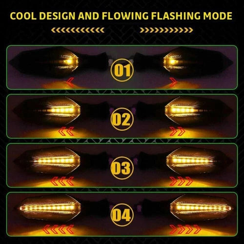 4 Pack Motorcycle Turn Signals Blinker Light Amber Universal For Suzuki Kawasaki