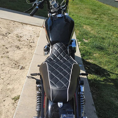 Driver & Rider Passenger Two Up Seat For Harley Sportster XL 883 1200 Iron 48 72