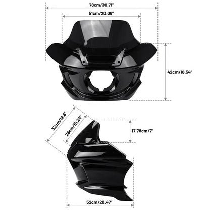 Front Headlight Fairing Windshield w/ Bracket For Harley Low Rider ST 2018-2025