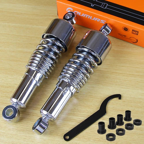 Chrome 10.5" Rear Absorbers Shocks For Harley Sportster Iron XL 883 1200 Custom