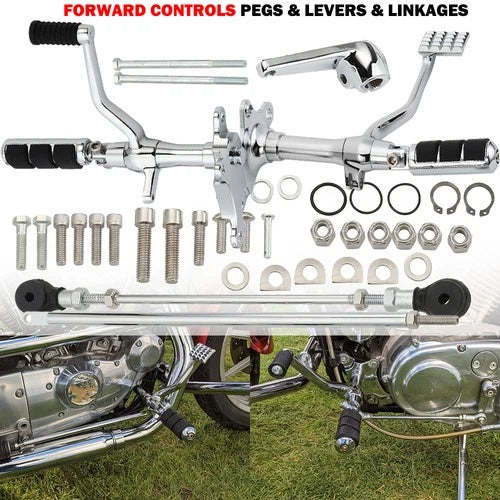 Forward Controls Foot Pegs Lever Linkages For Harley 91-03 Sportster XL 1200 883