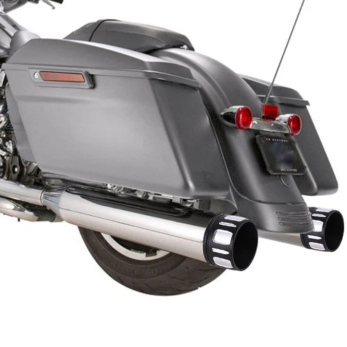 For Harley Touring 4" Megaphone Slip-On Mufflers Exhaust Pipe Tip Dresser Bagger