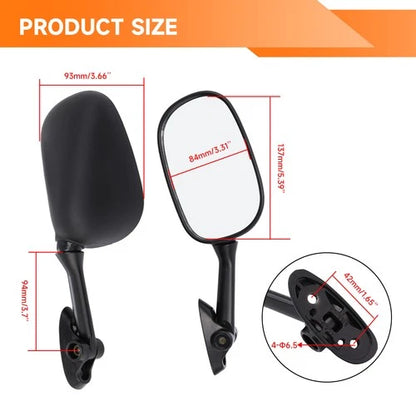 Pair Rear View Mirrors For Suzuki GSXR1000 2003 2004 GSXR 600 GSXR750 2004 2005