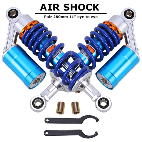 Pair Air Shock Absorber Suspension ATV Go Kart Quad Dirt Sport Bikes Motorcycle