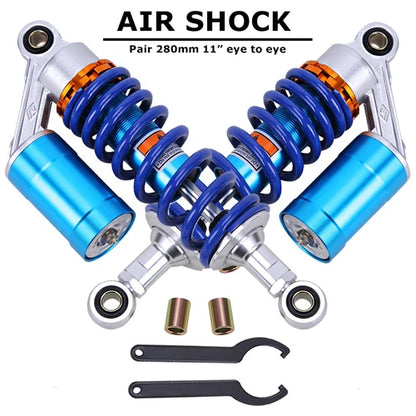 Pair Air Shock Absorber Suspension ATV Go Kart Quad Dirt Sport Bikes Motorcycle