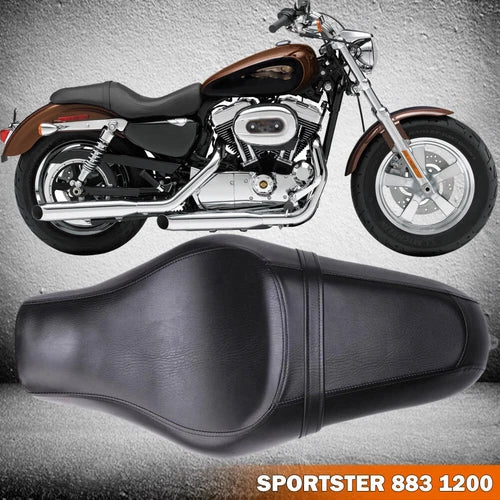 Driver Rider Passenger Saddle Two Up Seat For Harley Sportster XL 883 1200 Iron