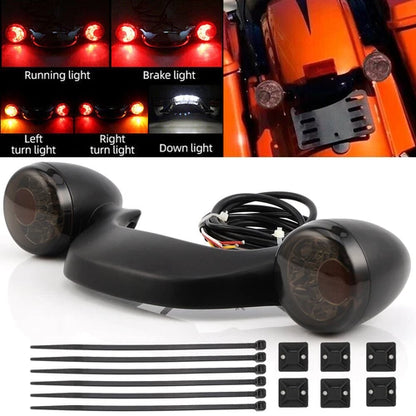 Bullet Rear Brake LED Light Bar Turn Signal For Harley Street Glide FLHX 10-23