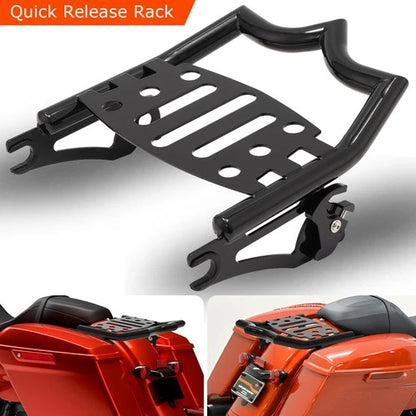 Black Detachable Luggage Rack For 09-25 Harley Road Electra Street Glide Special