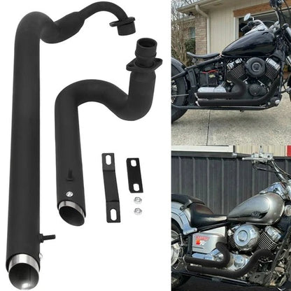 For Yamaha V Star 650 XVS650 Shortshots Staggered Exhaust Pipes Dragstar 650 400