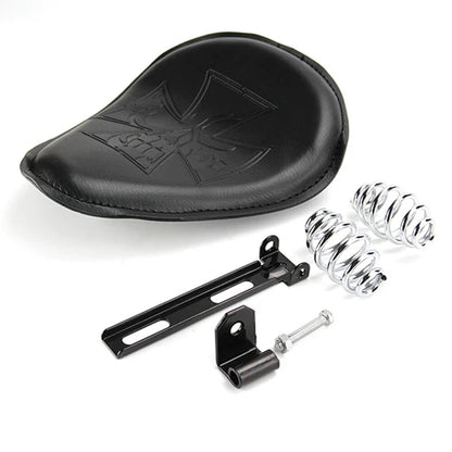 For Harley Softail Bobber Chopper Motorcycle Solo Seat w/ 3" Spring Bracket Kit