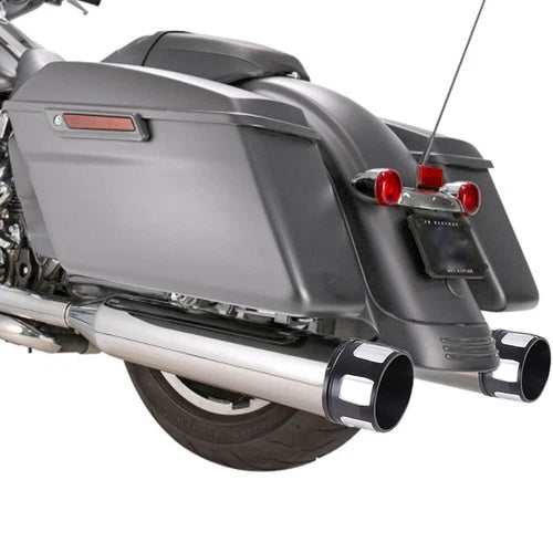 4" Chrome Slip on Mufflers Exhaust Pipes for Harley Touring Bagger Dresser 95-16