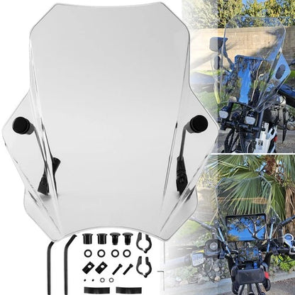 15.5" Motorcycle Windscreen Windshield For Yamaha Harley 7/8" or 1" Handlebars