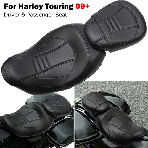 Low-Profile Driver & Passenger Seat Fit For Harley Touring Road Glide 2009-2022