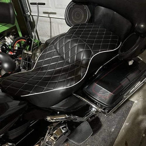 Two-up Passenger Rider Seat For Harley Electra Glide Ultra Classic FLH 1997-2007