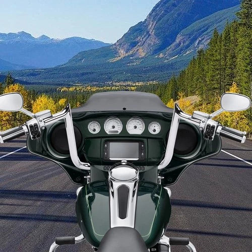 PRE-WIRED 14" Meathook Bar Ape Hangers Handlebars For Harley 2014-2023 FLHX FLHT