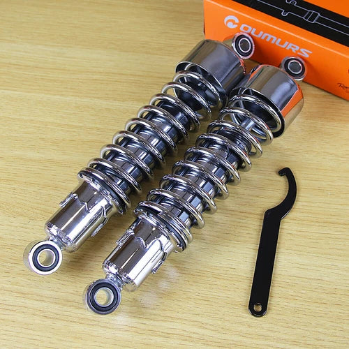 11.75" Chrome Rear Suspension Shock For Harley Sportster Iron 883 1200 XL XR FXR