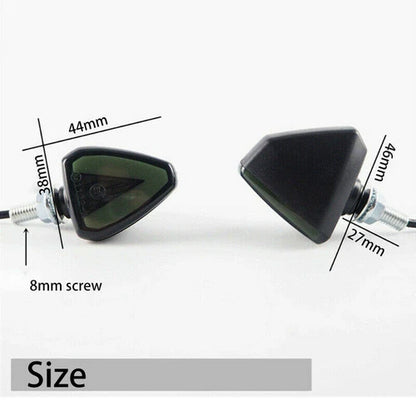 2X Universal Mini LED Motorcycle Turn Signals Indicator Amber Blinker Light Lamp