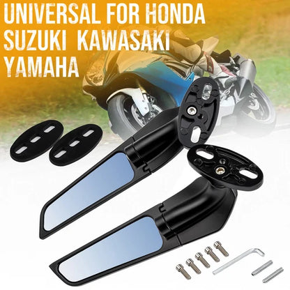 Adjustable Rearview Wind Wing Side Mirrors For Aprilia RS660 RSV4 Ducati Yamaha