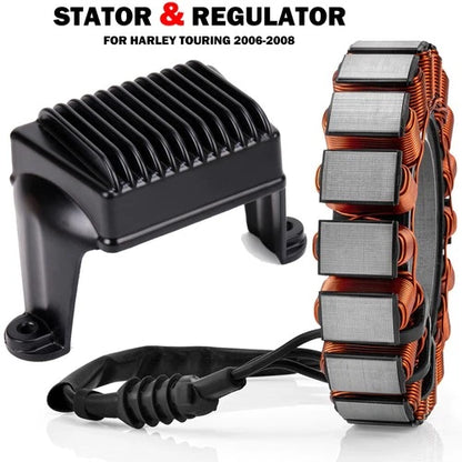 Magneto Stator Coil & Voltage Rectifier For Harley Electra Road King Glide 06-08