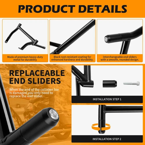 Saddlebag Support Guards Rails For Harley Road King Electra Street Glide 2009-Up