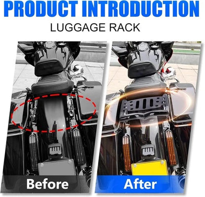 Black Detachable Luggage Rack For 09-25 Harley Road Electra Street Glide Special