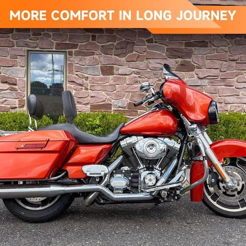 Plug-In Driver Rider Backrest Pad For Harley Touring Road Street Glide 1988-2008