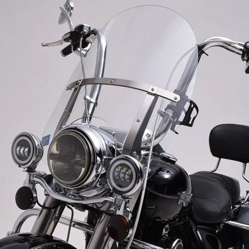 28" Detachable Windshield For Harley Touring Road King CVO 1994-2025 w/ Bracket