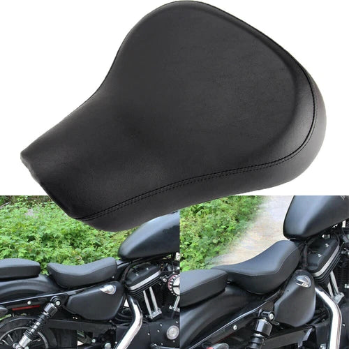 Front Driver Solo Seat For Harley Sportster 883 1200 Custom XL1200C 1983-2003