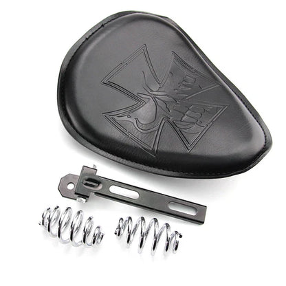 For Harley Softail Bobber Chopper Motorcycle Solo Seat w/ 3" Spring Bracket Kit
