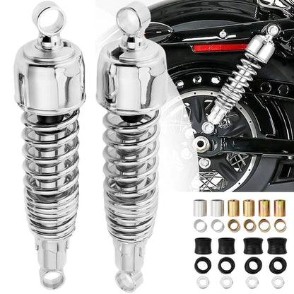 Chrome 13" Coil Overs Shocks Adjustable For Harley Dyna Switchback Super Glide