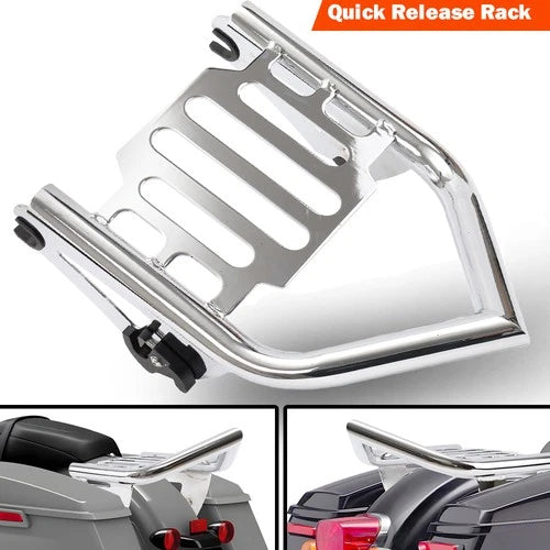 2009-25 Detachable Two Up Luggage Rack For Harley Touring Street Road King Glide