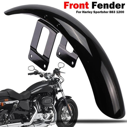 Vivid Black Front Fender Fits For Harley Sportster XL Iron 1200 XL883 XL1200 72