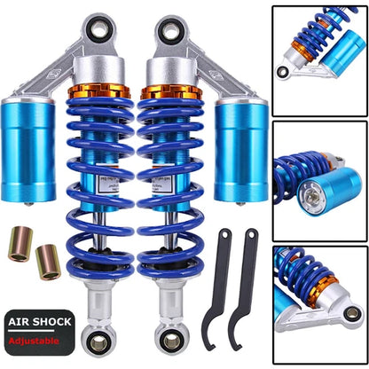 Pair Air Shock Absorber Suspension ATV Go Kart Quad Dirt Sport Bikes Motorcycle
