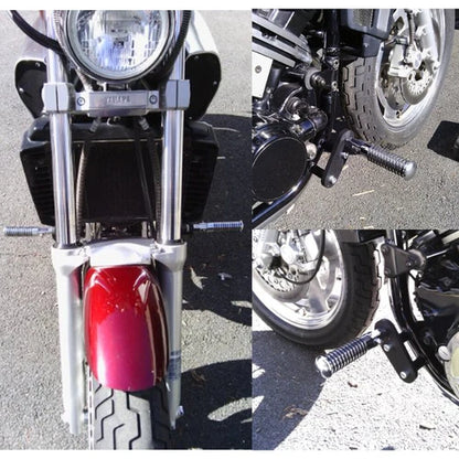 Motorcycle 1"~1-1/4" Highway Engine Guard Crash Bar Foot Pegs For Harley Touring