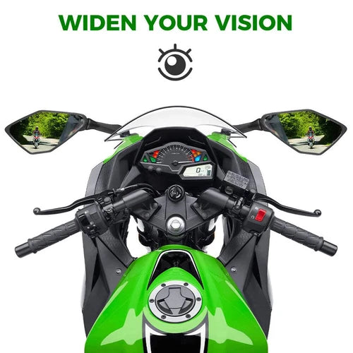 For Kawasaki Ninja ZX6R 2013-2025 EX300 ABS 2013-2017 Rearview Side Mirrors Pair