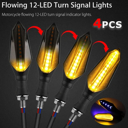 4x Turn Signal LED Indicators Dual For Sports Motorcycle Dirt Bike Light Blinker