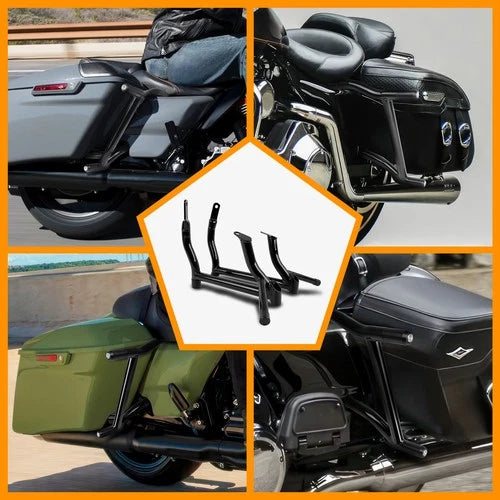 For 2009-2025 Harley Road King Street Glide 1.25" Rear Saddlebag Guard Crash Bar