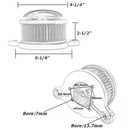 Air Cleaner Intake Filter Kits For Harley Sportster XL 883 1200 Super Low XL883L