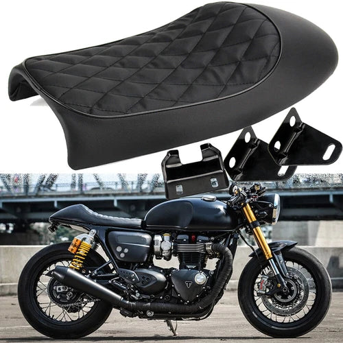 Motorcycle Cafe Racer Seat Hump Saddle For Harley Honda Suzuki Kawasaki Yamaha