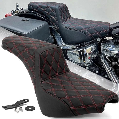 2-Up Driver Passenger Seat For 2018+ Harley Street-Bob FXBB FXBBS Standard FXST