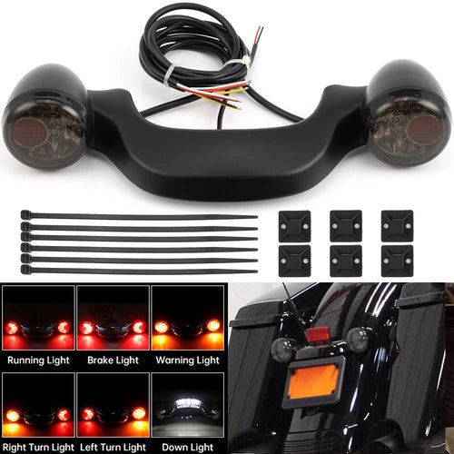 Bullet Rear Brake LED Light Bar Turn Signal For Harley Street Glide FLHX 10-23