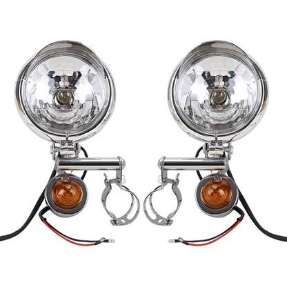 Motorcycle Passing Turn Signal Driving Fog Spot Light Bracket For Harley Touring