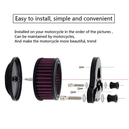 Air Cleaner Intake Filter Kits For Harley Sportster XL 883 1200 Super Low XL883L