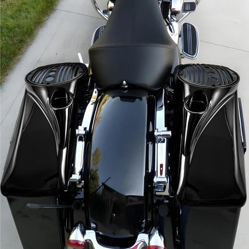 Vivid 8" Speaker Lids w/ Tweeter port ABS For Harley 1994-2013 Touring FLHT FLTR
