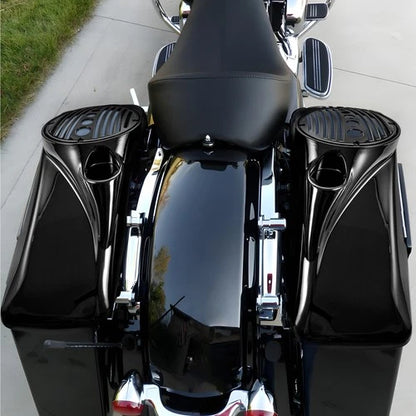Vivid 8" Speaker Lids w/ Tweeter port ABS For Harley 1994-2013 Touring FLHT FLTR