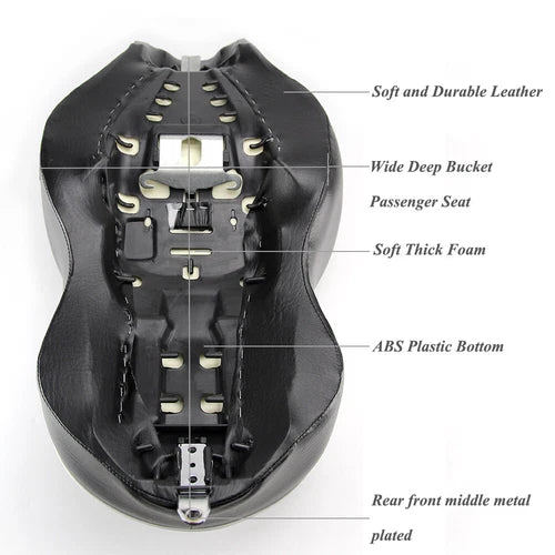 Driver Rider Passenger Seat Two-Up for Harley Sportster Iron XL 883 1200 48 72
