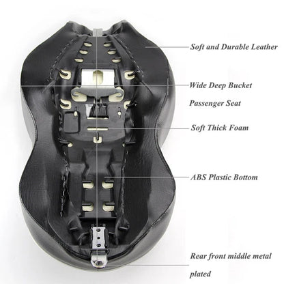 Driver Rider Passenger Seat Two-Up for Harley Sportster Iron XL 883 1200 48 72