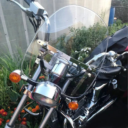Large 19'' x 17'' Windshield For Harley Honda Suzuki Yamaha Cruiser Motorcycle