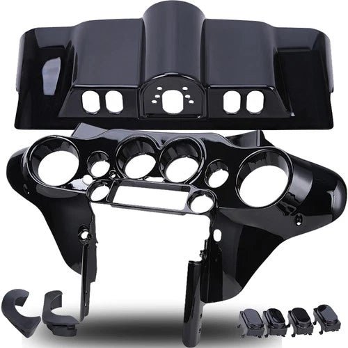Black Inner Outer Fairing & Switch Cap Kit For Harley Electra Street Glide 96-13